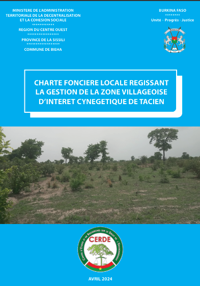 CHARTE FONCIERE LOCALE REGISSANTLA GESTION DE LA ZONE VILLAGEOISED’INTERET CYNEGETIQUE DE TACIEN